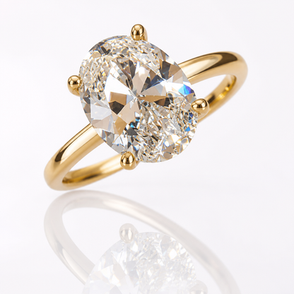 Sterling Silver Oval Zircon Ring