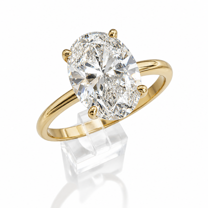 Sterling Silver Oval Zircon Ring