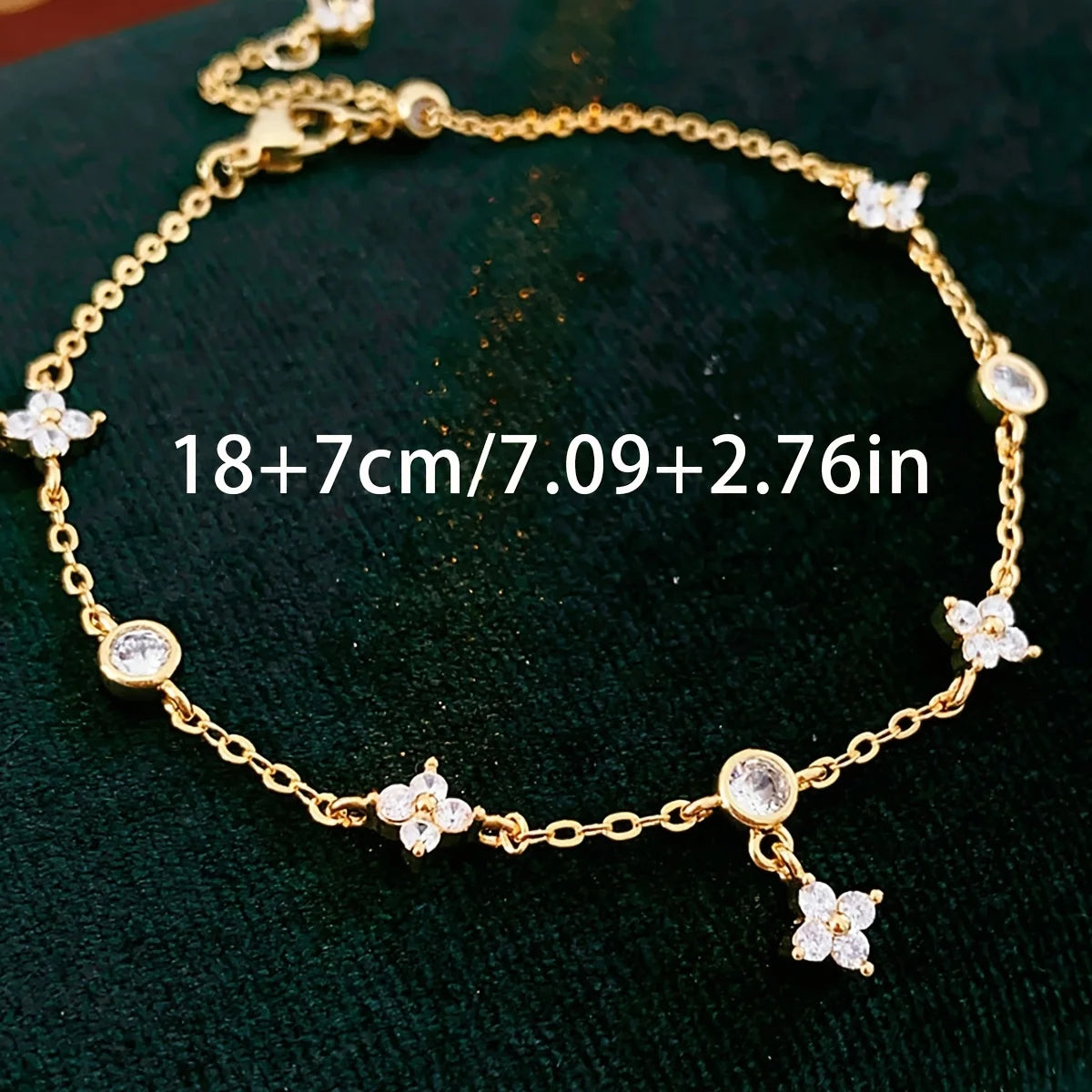 Chaînette Cheville Trèfle Argent